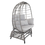 Polyrattan Double Egg Glider Chair
