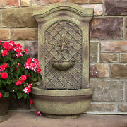 Rosette Leaf Outdoor Wall Fountain