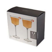 Angled Crystal Cocktail Glass Set