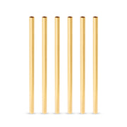 Gold-Finish Steel Lowball Straws