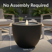 Round Polystone Bubble Outdoor Fountain