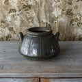 Olive Glazed Kettle Vased — Crafted from smooth, hand-thrown ceramic, the Olive Glazed Kettle Vase brings together ear