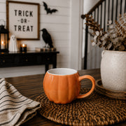 Pumpkin-Shaped Ceramic Coffee Mug