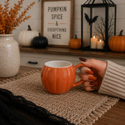Pumpkin-Shaped Ceramic Coffee Mug