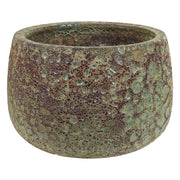 Lava-Glaze Ceramic Round Planter