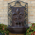 Fleur-de-Lis Scrollwork Outdoor Wall Fountain