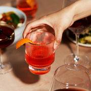 Ribbed Crystal Tumbler Set