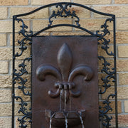 Fleur-de-Lis Scrollwork Outdoor Wall Fountain