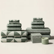 Striped Cotton Bath Towel Set