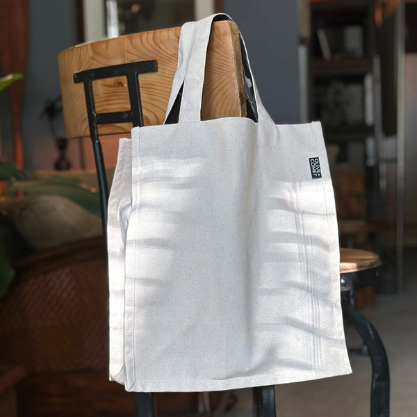 Upcycled Sari-Handle Organic Canvas Tote
