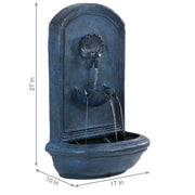 Polystone Shell-Spout Outdoor Wall Fountain