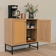 Rattan Door Two-Door Storage Cabinet