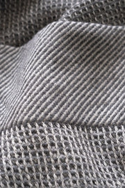 Waffle-Weave Wool Throw — Grey – throws & blankets (view 3) | Roost & Roam