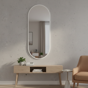 Slim-Frame Oval Wall Mirror