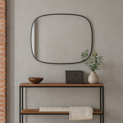 Rounded Rectangle Framed Wall Mirror