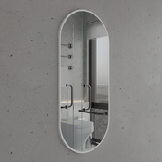 Slim-Frame Oval Wall Mirror
