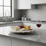 Calacatta Viola Marble Footed Tray