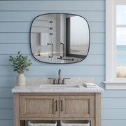 Rounded Rectangle Framed Wall Mirror