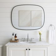 Rounded Rectangle Framed Wall Mirror