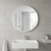 Slim Frame Round Wall Mirror