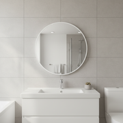 Slim Frame Round Wall Mirror