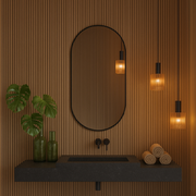 Slim-Frame Oval Wall Mirror