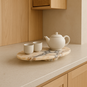Calacatta Viola Marble Footed Tray