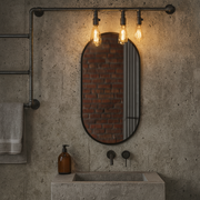 Slim-Frame Oval Wall Mirror