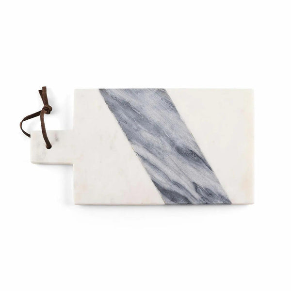 White and Gray Marble Paddle Serving Board