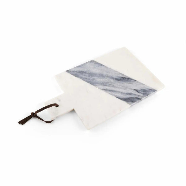 White and Gray Marble Paddle Serving Board