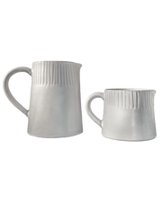 Hand-Carved Ceramic Serving Pitcher