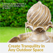 Two-Tier Solar Outdoor Water Fountain
