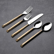 Geometric Handle Stainless Flatware Set