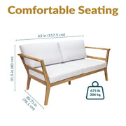 Acacia Wood Outdoor Conversation Set