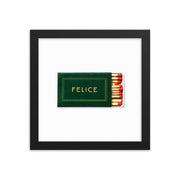 Close-up of glass clarity and rim detail — Matchbook Still Life Framed Print
