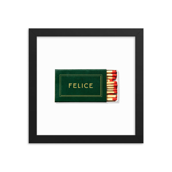 Close-up of glass clarity and rim detail — Matchbook Still Life Framed Print