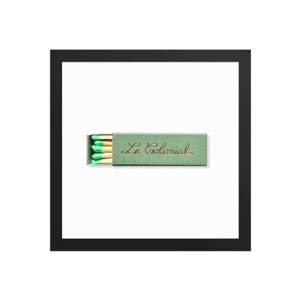Close-up of material and construction detail — Matchbox Still Life Framed Print