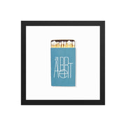 Close-up of material and construction detail — Matchbook Graphic Framed Print
