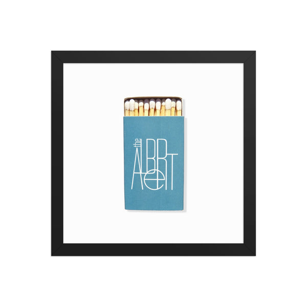 Close-up of material and construction detail — Matchbook Graphic Framed Print