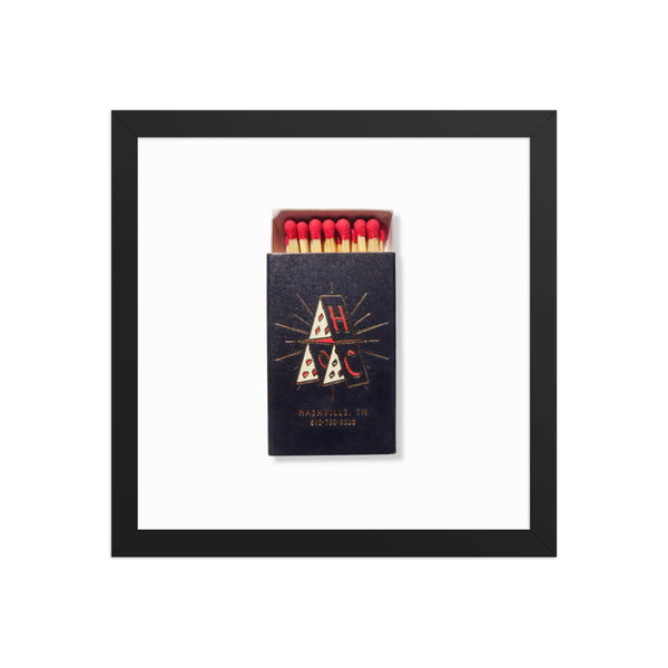 Matchbook Art Framed Print — scale reference and proportion detail