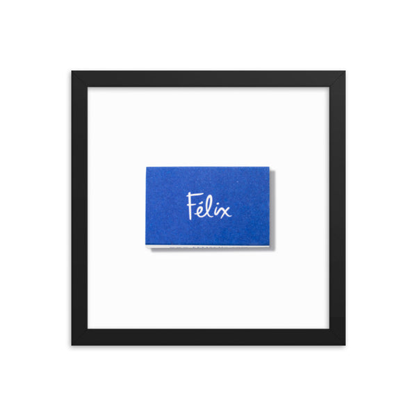 Wood-Frame Script Art Print — scale reference and proportion detail