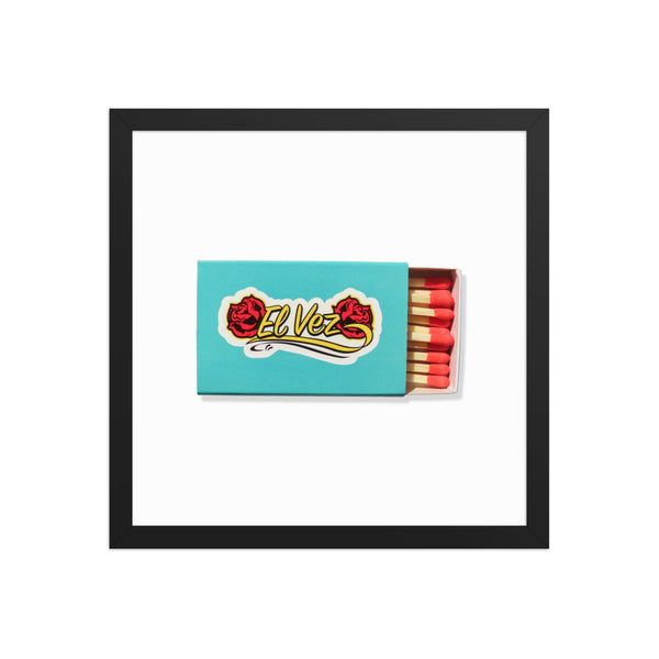 Close-up of material and construction detail — Matchbook Art Framed Print