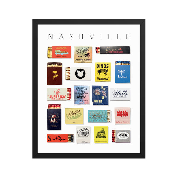 Nashville Matchbook Framed Print — alternate view or variant option
