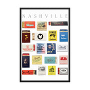 Nashville Matchbook Framed Print — back and side profile detail