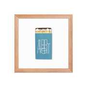 Matchbook Graphic Framed Print — alternate angle showing full form