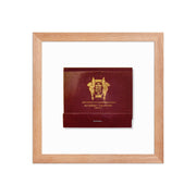Vintage Matchbook Hotel Framed Print — back and side profile detail