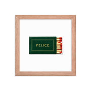 Matchbook Still Life Framed Print — scale reference and proportion detail