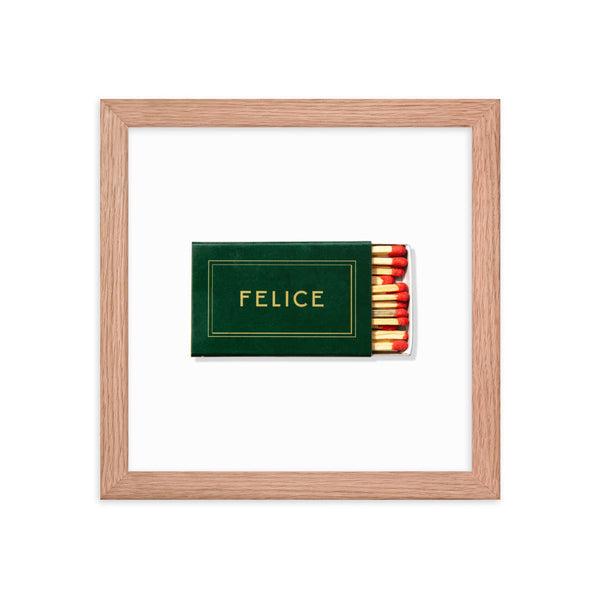 Matchbook Still Life Framed Print — scale reference and proportion detail