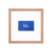 Wood-Frame Script Art Print — back and side profile detail