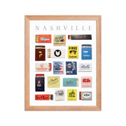 Nashville Matchbook Framed Print — packaging and unboxing view